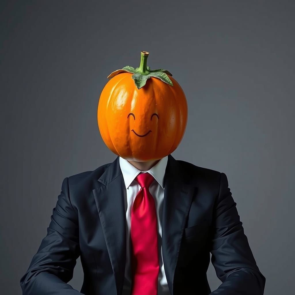 Vibrant Satsuma Portrait in High-Contrast Style