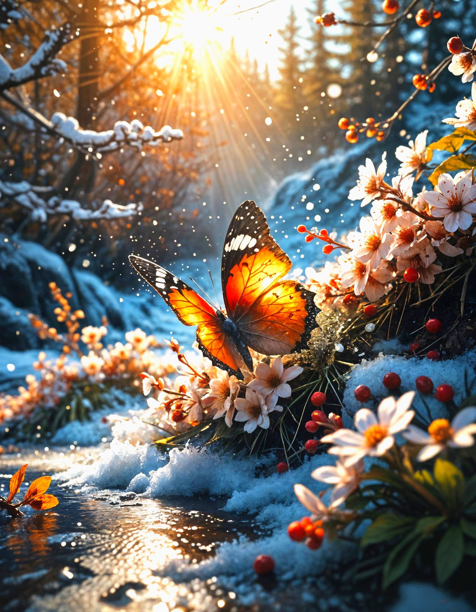 Ethereal Nature's Eternal Cycle in Stunning Double Exposure