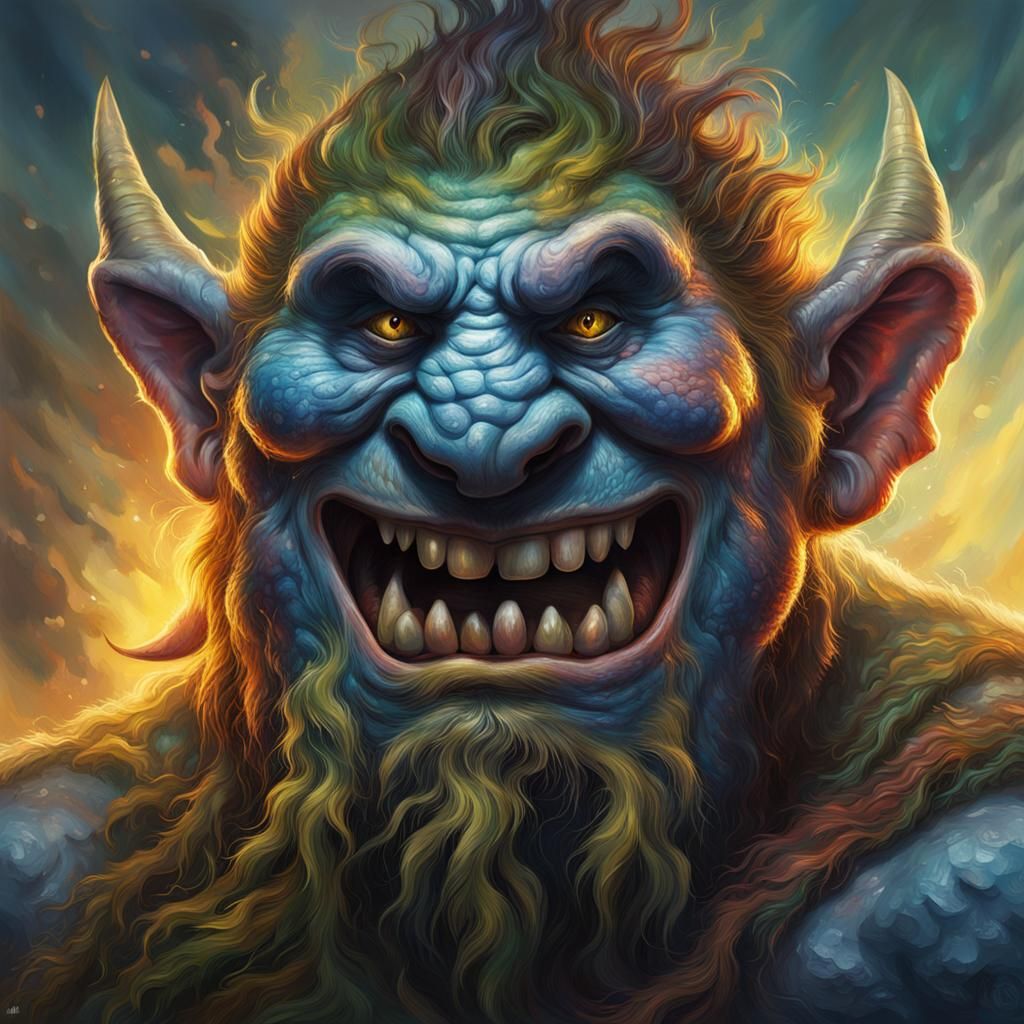 Hyperrealistic Troll from Scandinavian Folklore