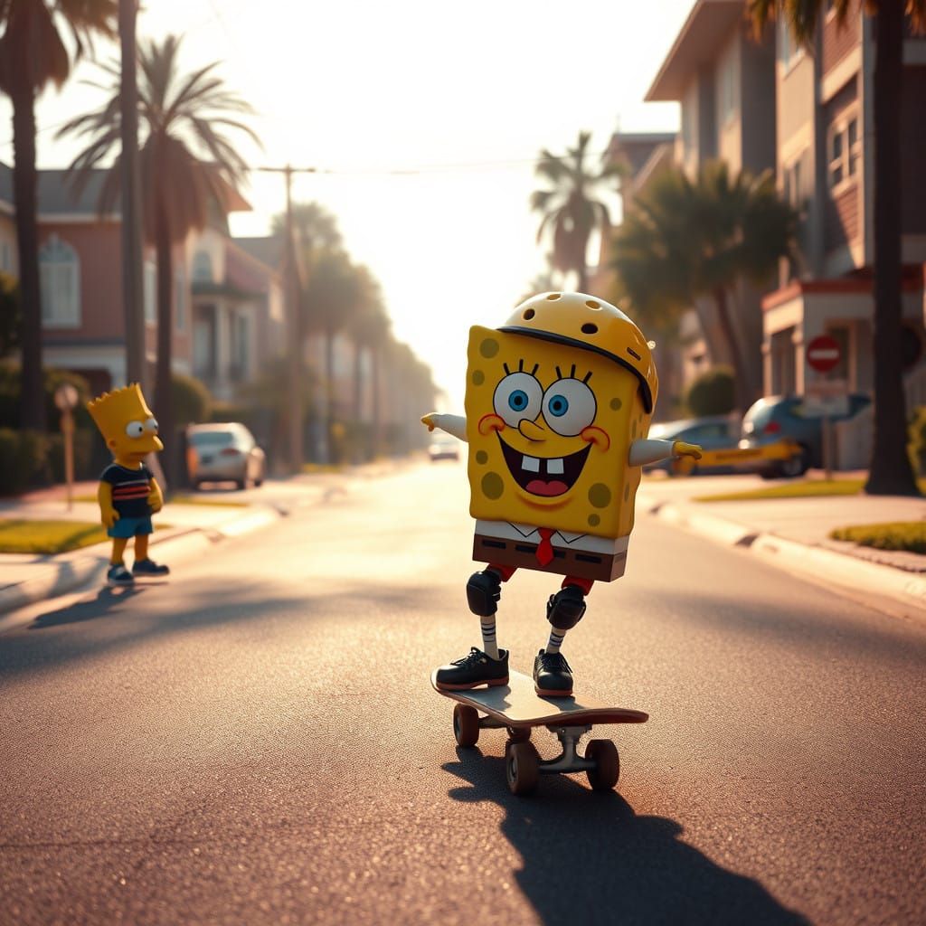 SpongeBob Embarks on Summer Adventure with Bart Simpson
