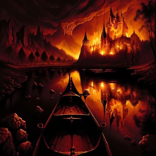 Dracula's Castle: A Horror Landscape Painting