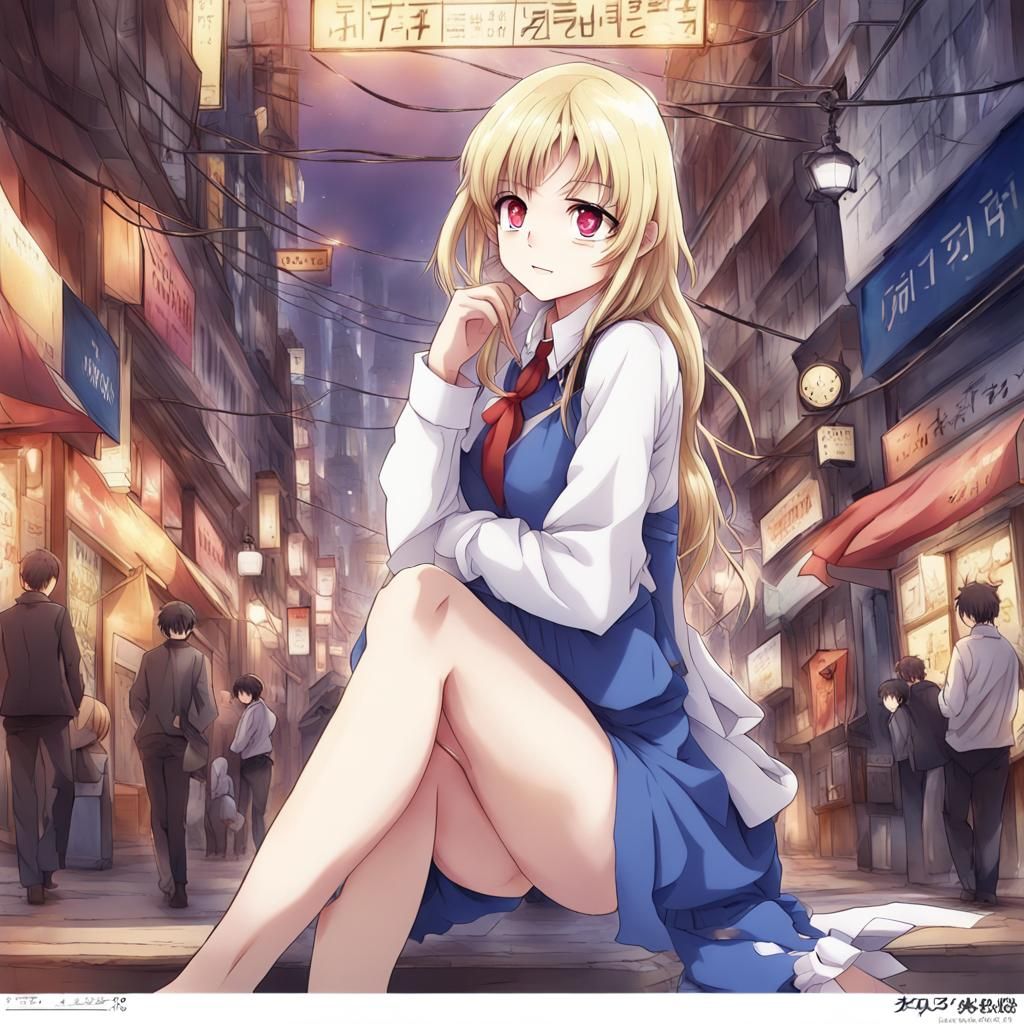 Anime Girl with Sun Breathing Technique