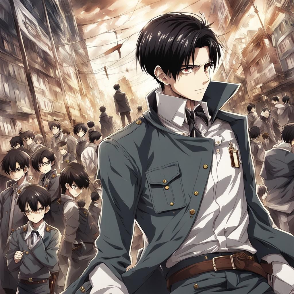 Levi Ackerman Anime Style Key Visual
