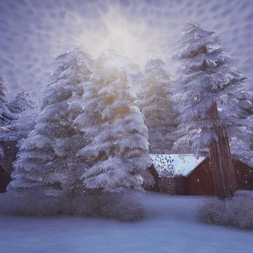 Majestic Tiger Prowling Snowy Landscape in 3D Animation