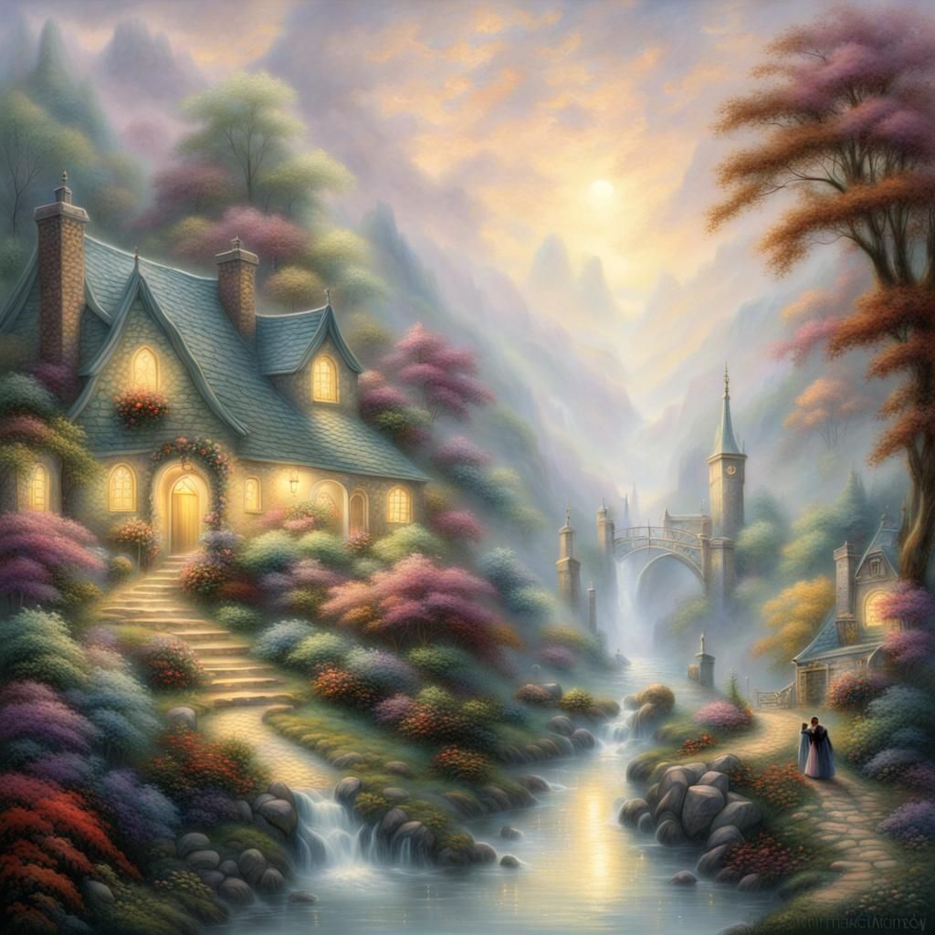 Ethereal Inner World Fantasy Landscape