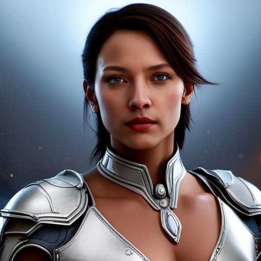 Futuristic Knight Portrait in 8K Resolution