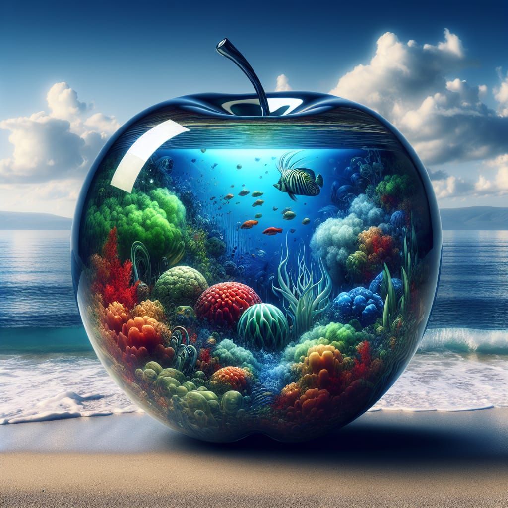 Underwater Glass Apple