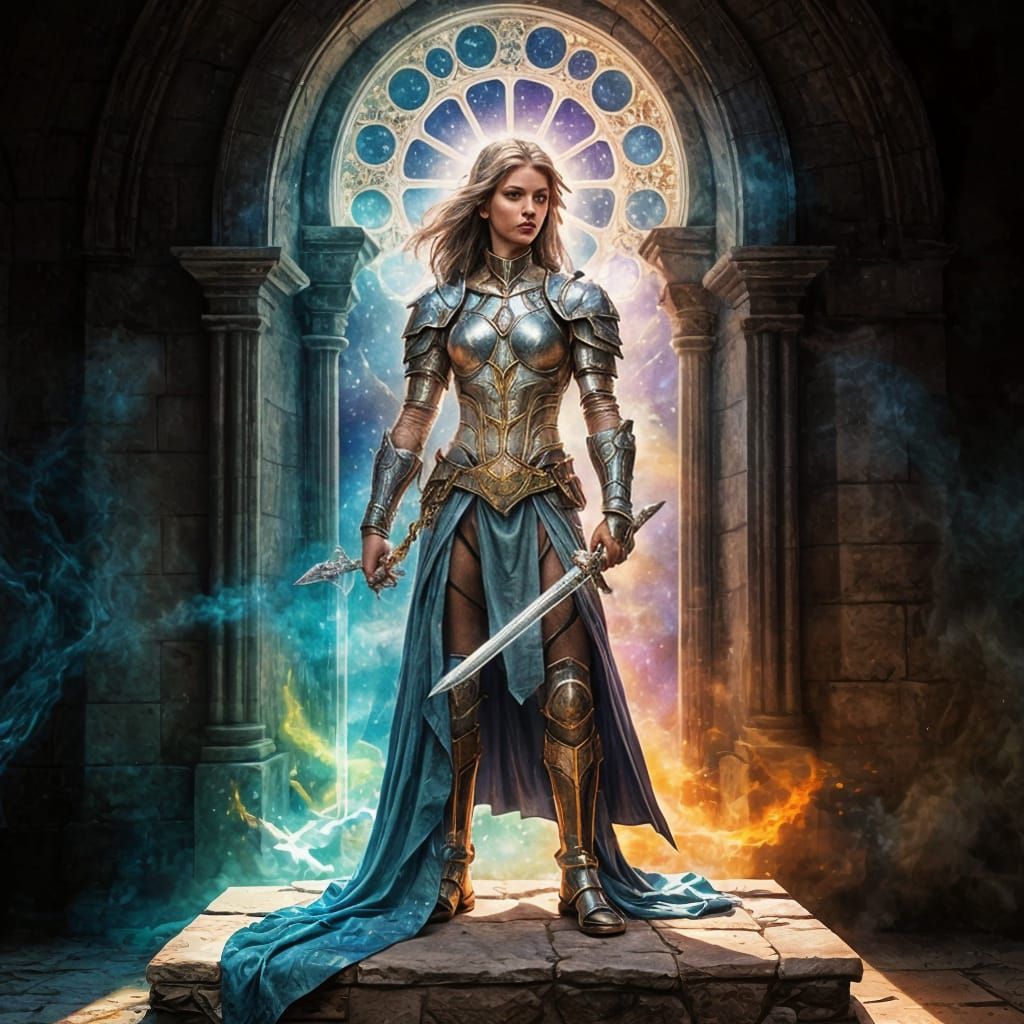 Ethereal Holy Knight in Radiant Armor