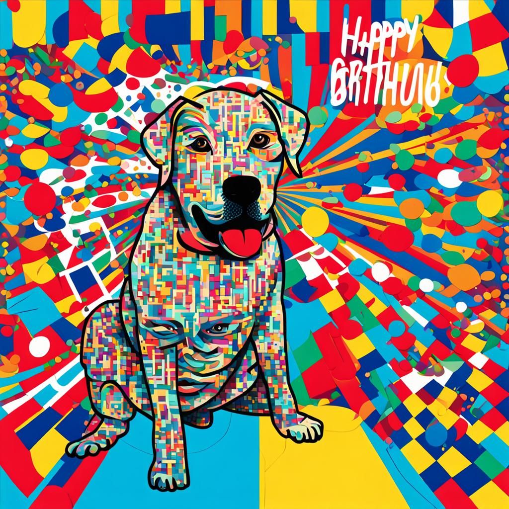 Vibrant Pop Art Birthday Portrait for Cheekoo