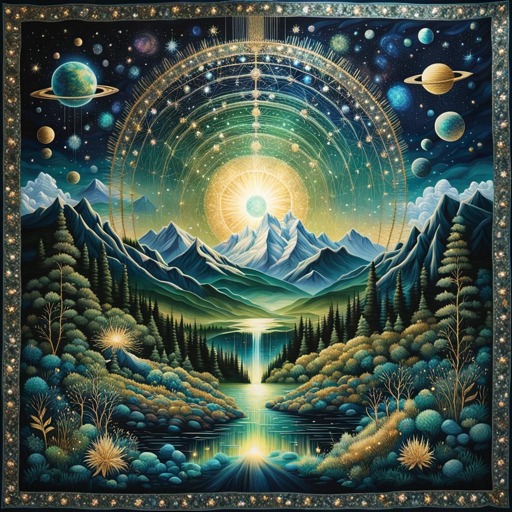 Cosmic Mother Nature Weaving a Galactic Tapestry