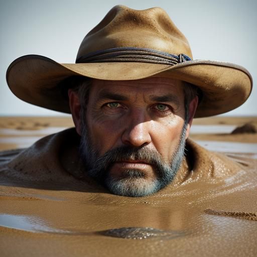 Cowboys Sinking in Quicksand: Professional Portrait