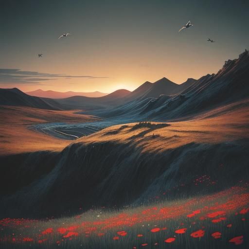 Eerie Pagan High Priestess in Surrealist Digital Art