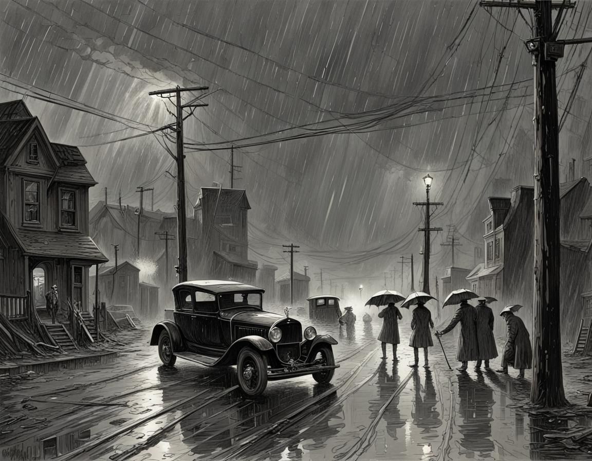 Exploding Cars: A Horror Scene in Gustave Doré Style