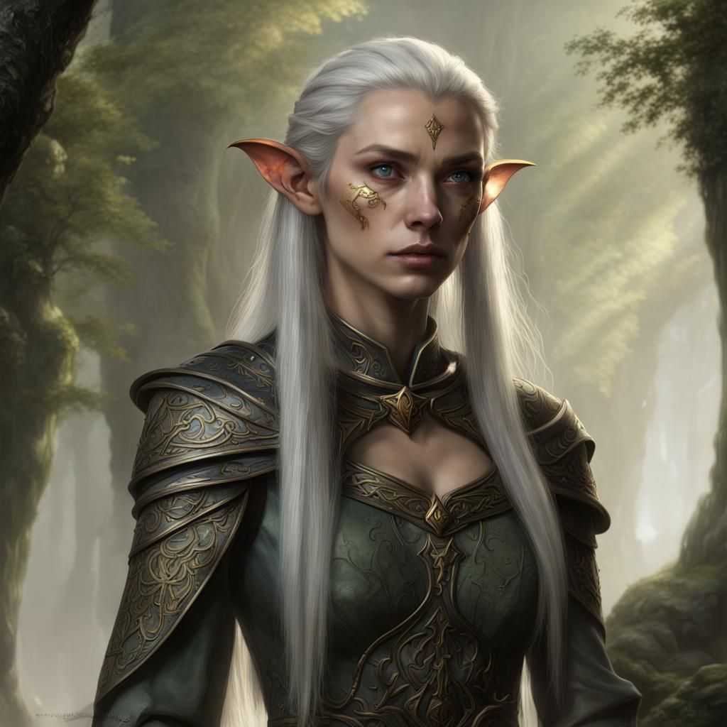 Ayleid Wild Elf Portrait in Fantasy Concept Art Style