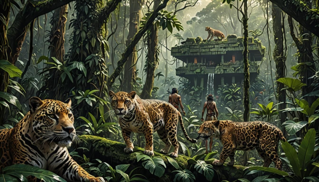 Rainforest People and Jaguars: A Cinematic Aztec Masterpiece