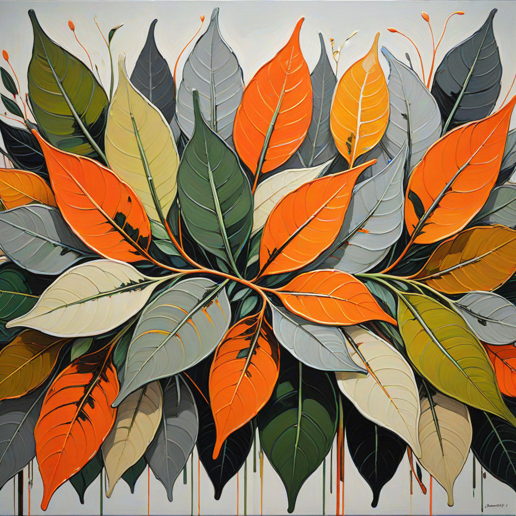 Botanic Abstraction in Vibrant Acrylic