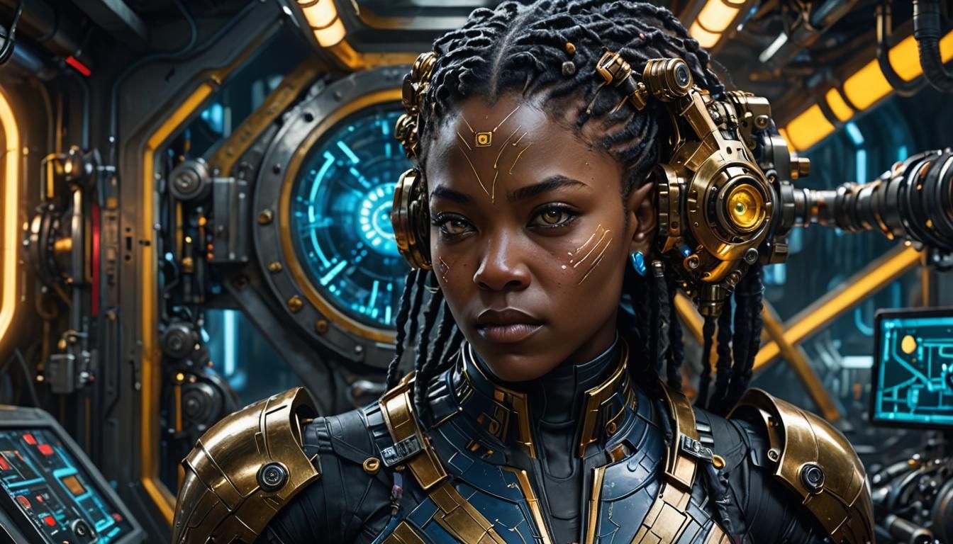 Wakandan Innovator in the Heart of a Futuristic Lab
