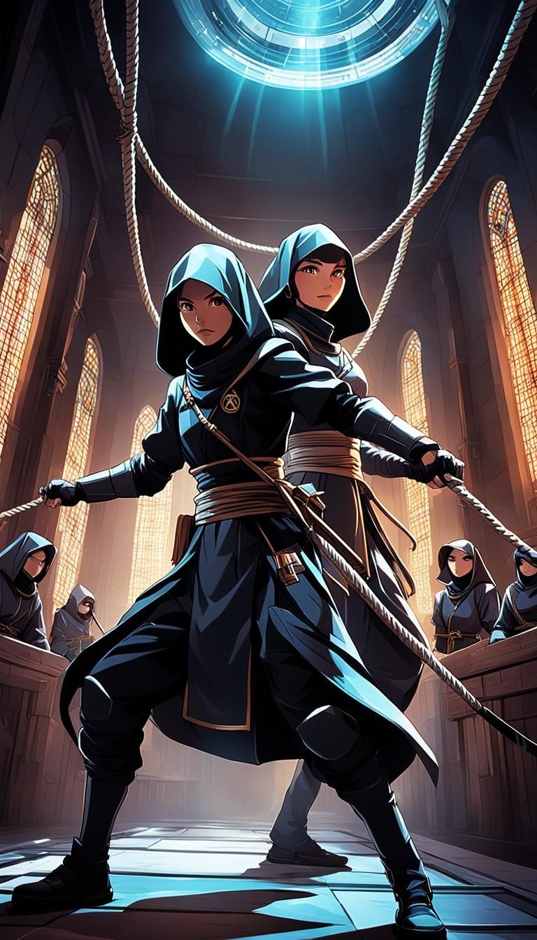 Space Ninja Nuns Training in Futuristic Convent