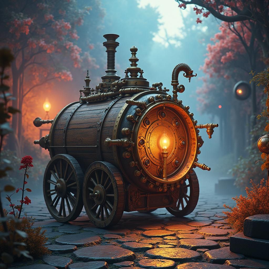 Victorian Time Machine in Dreamlike Historical Collision