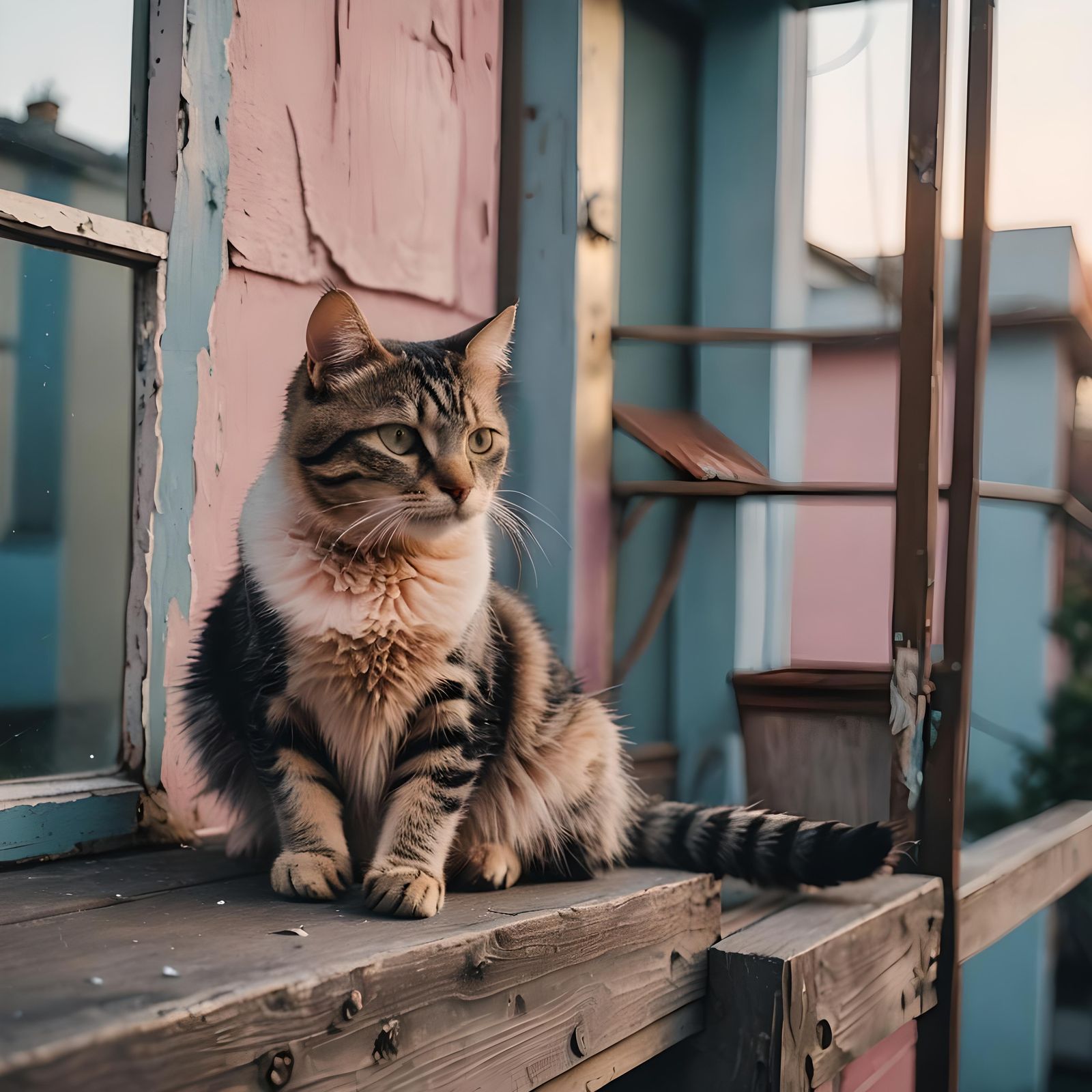cat in balcony
