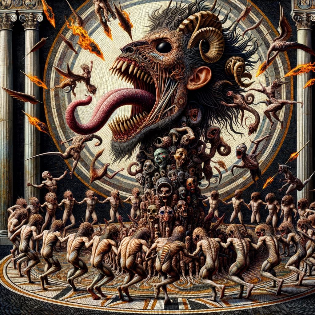 Dark Gothic Fantasy Dance of Hybrid Creatures