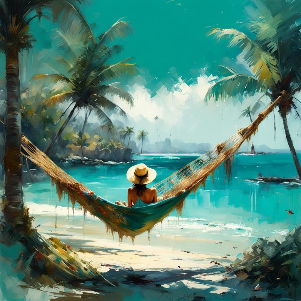 Tropical Island Escape: A Matte Painting