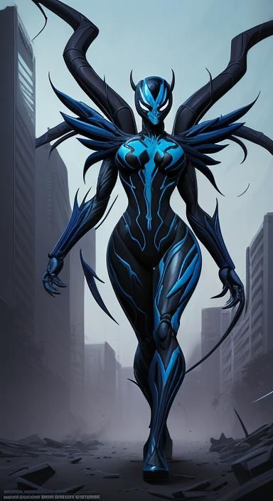 Arcee as Venom: Comic Book Style Transformation