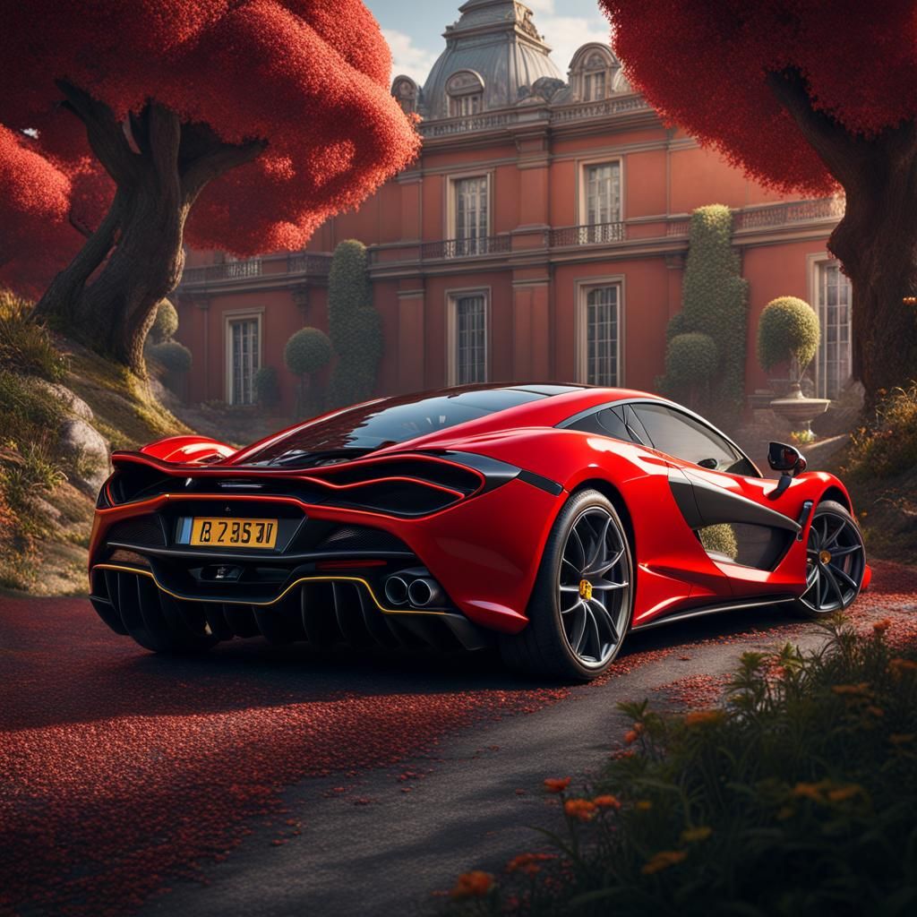 Mclaren Ferrari Car in Detailed Matte Painting