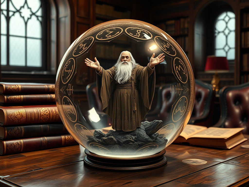 Gandalf The Brown inside a Planter orb