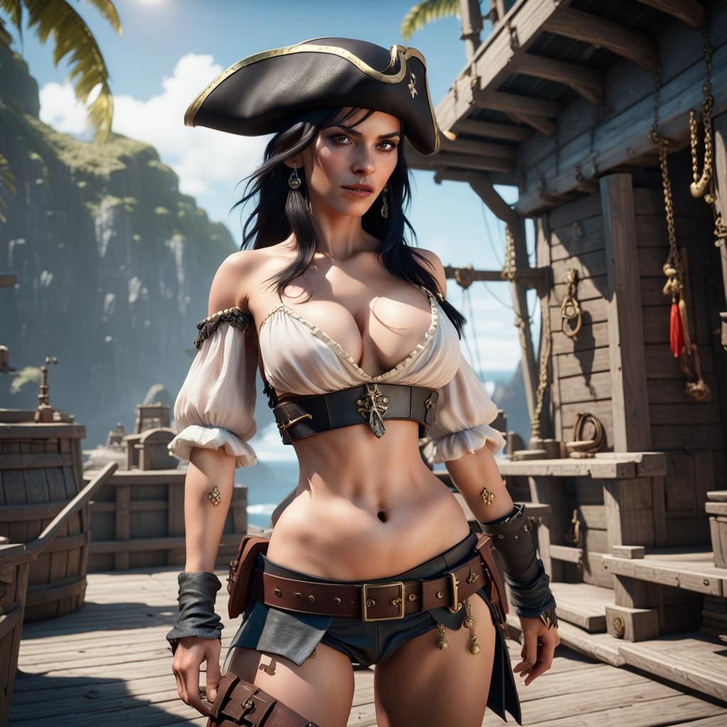 Female Pirate in 3D Cinematic Style