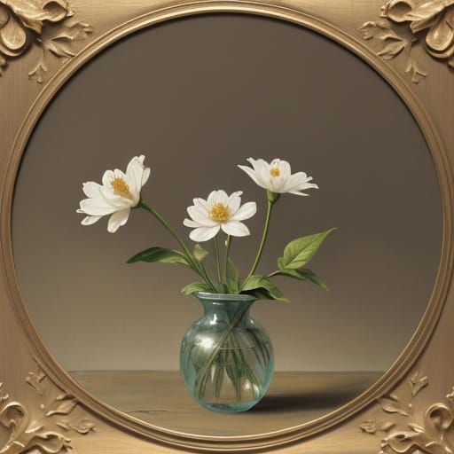 Renaissance Flower in Vase, Raphael Style