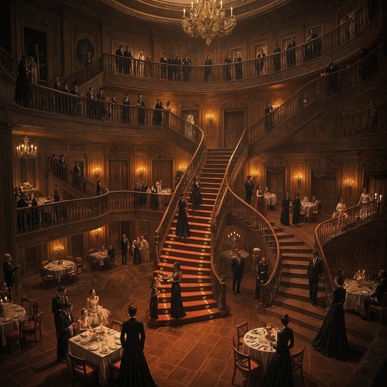 Ethereal Black Tie Soiree in a Surreal, Melting World