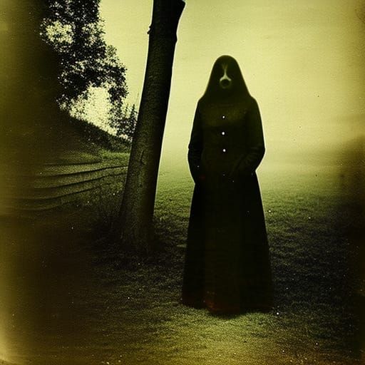 Eerie Ghost Apparition in Vintage Photograph