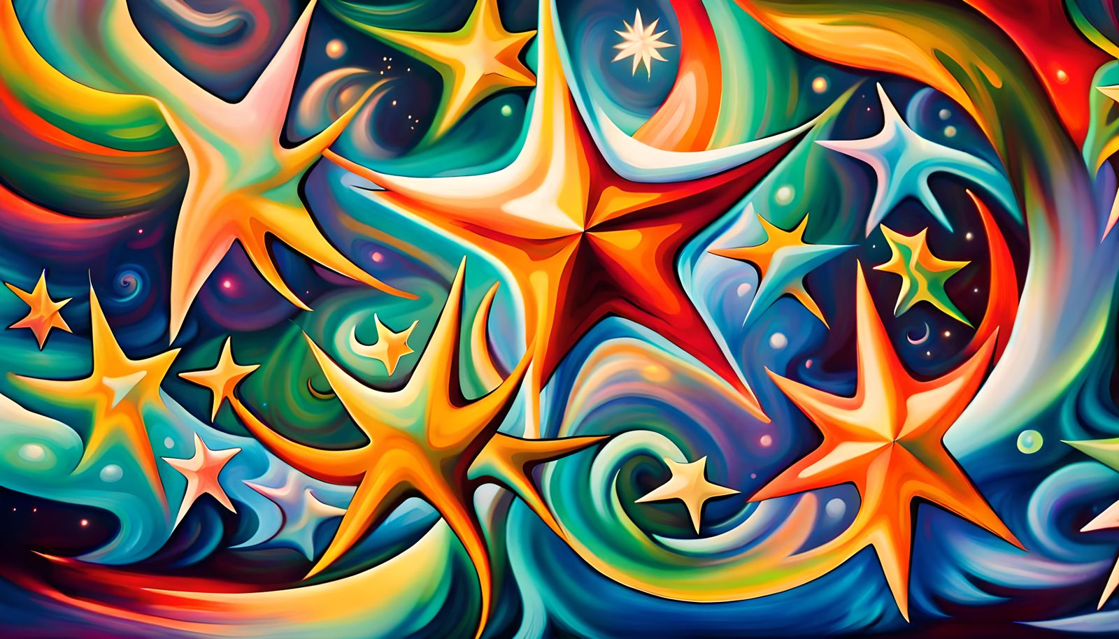 Iridescent Stars in Electromagnetic Plasma Maelstrom