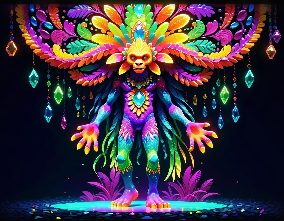 Big Foot in Diamond Cave: Exotic Neon Parade