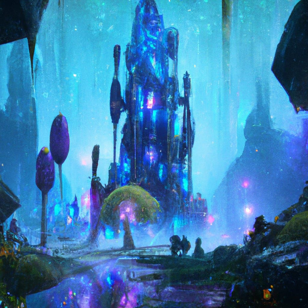 Fantastical Glitched Image in Deep Color