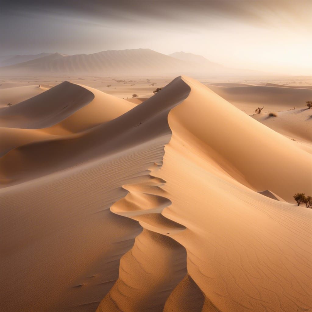 Photorealistic Namib Desert Meets Ocean