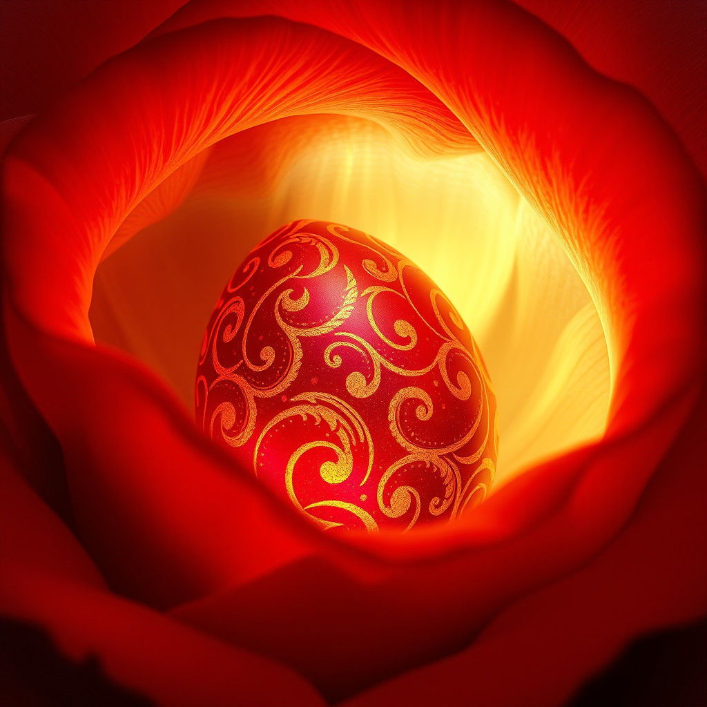 Blood Dragon Egg Hidden in Red Rose
