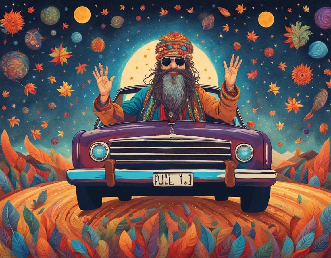 Shaman Spreading Magic in Studio Ghibli Style