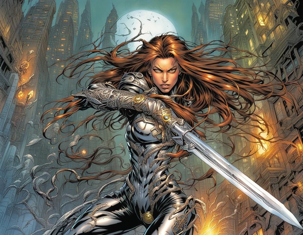 Witchblade Comic Book Art Style Illustration