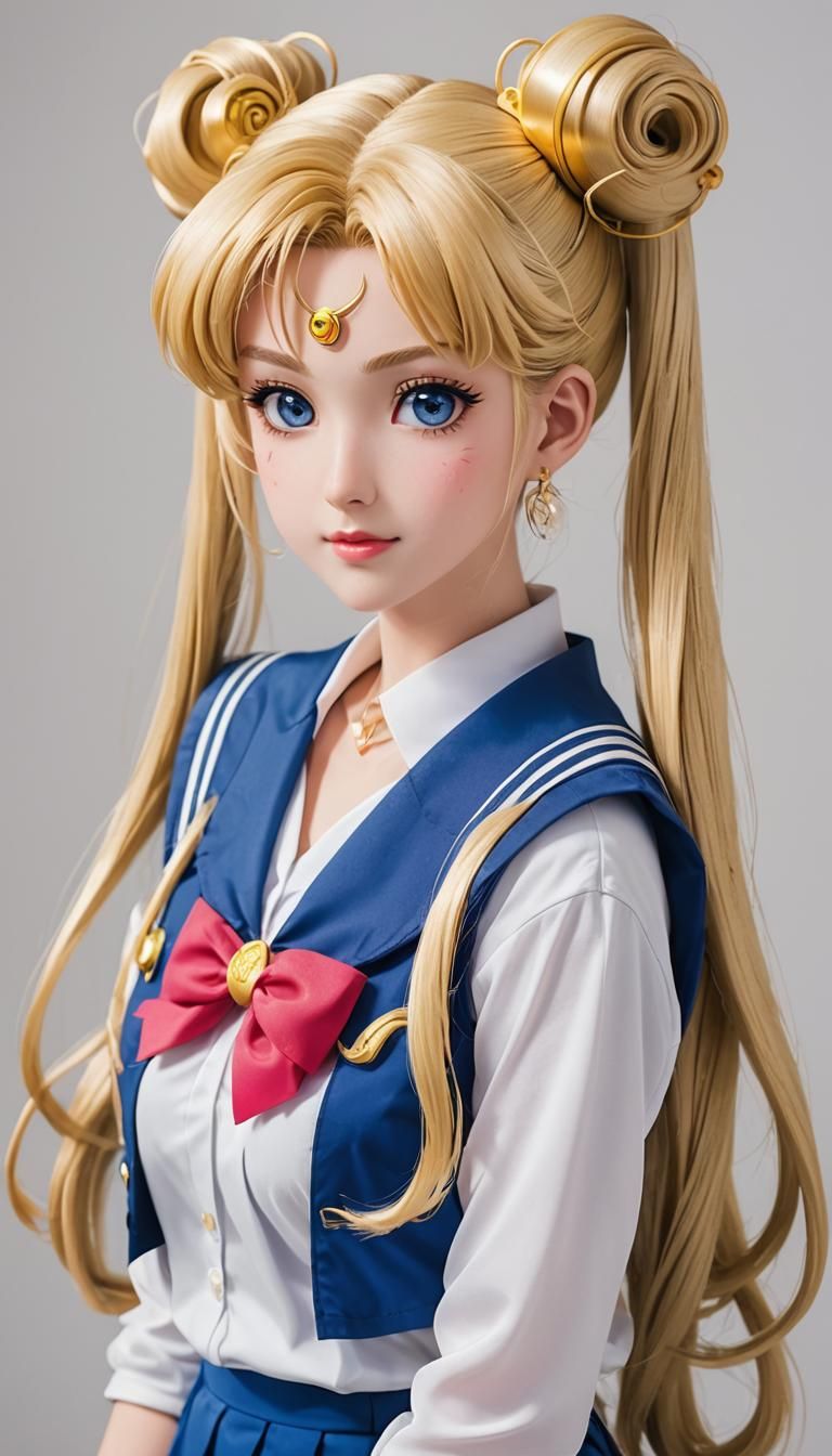 Sailor Moon: Usagi Tsukino with Blonde Twin Tails