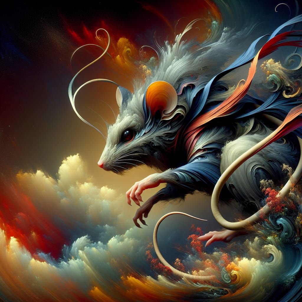 Rat Ninja Concept Art in Fantasy Style