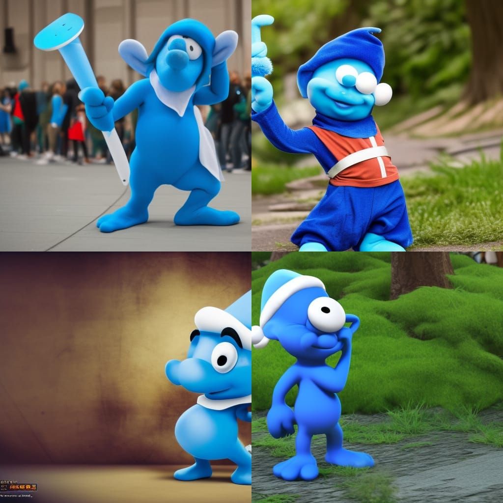 Vibrant Smurf Cosplay in 4K Resolution