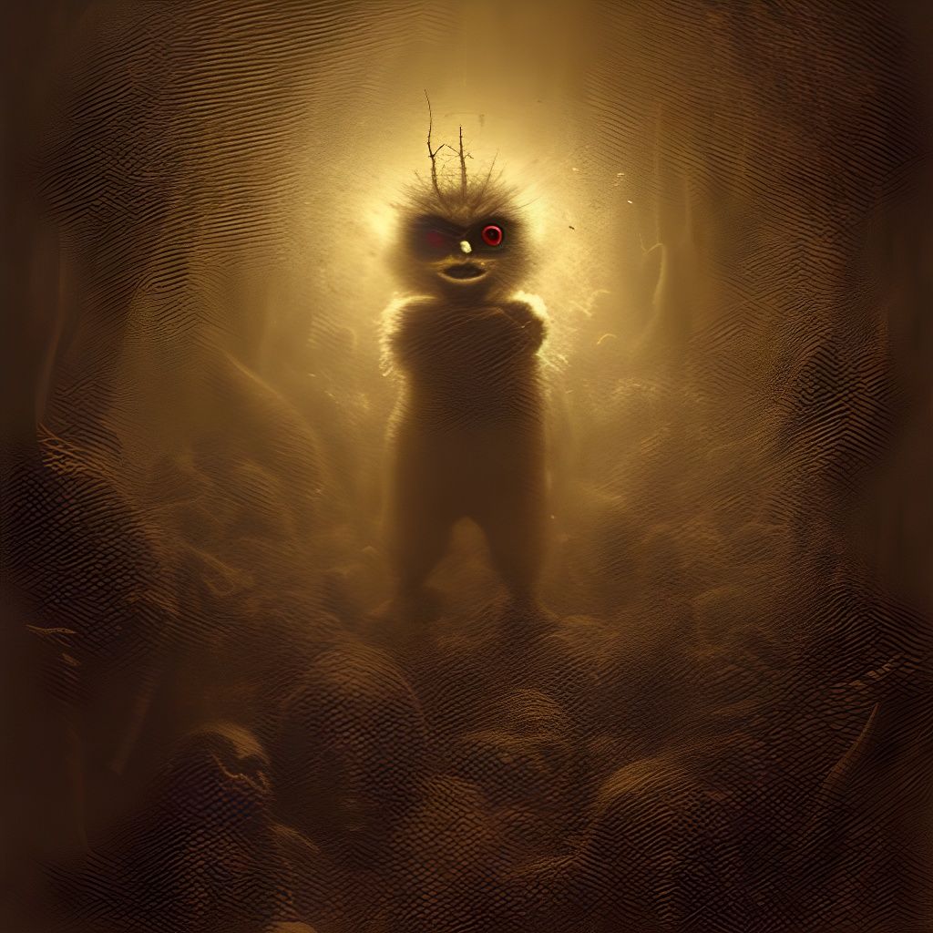 Horror Furby in Gustave Doré Style