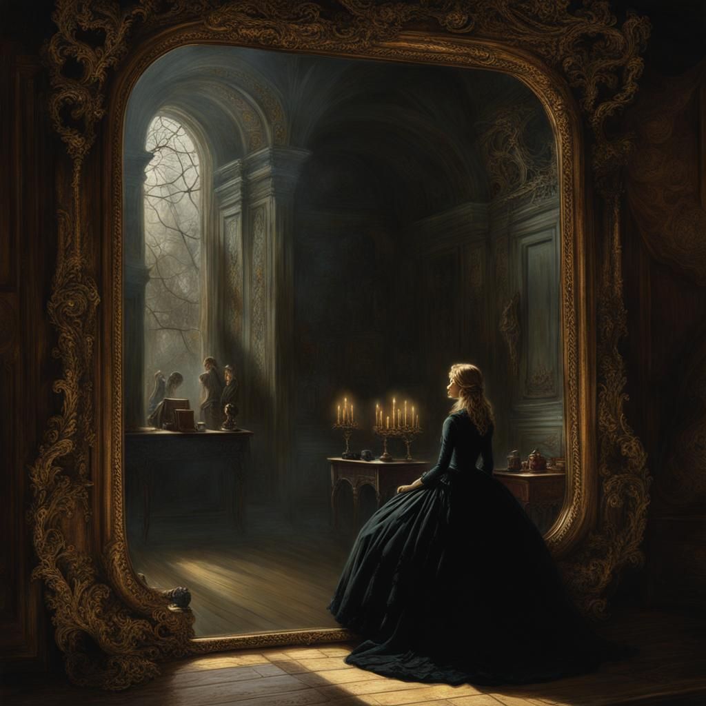 Antique Mirror Reveals a Monstrous Reflection