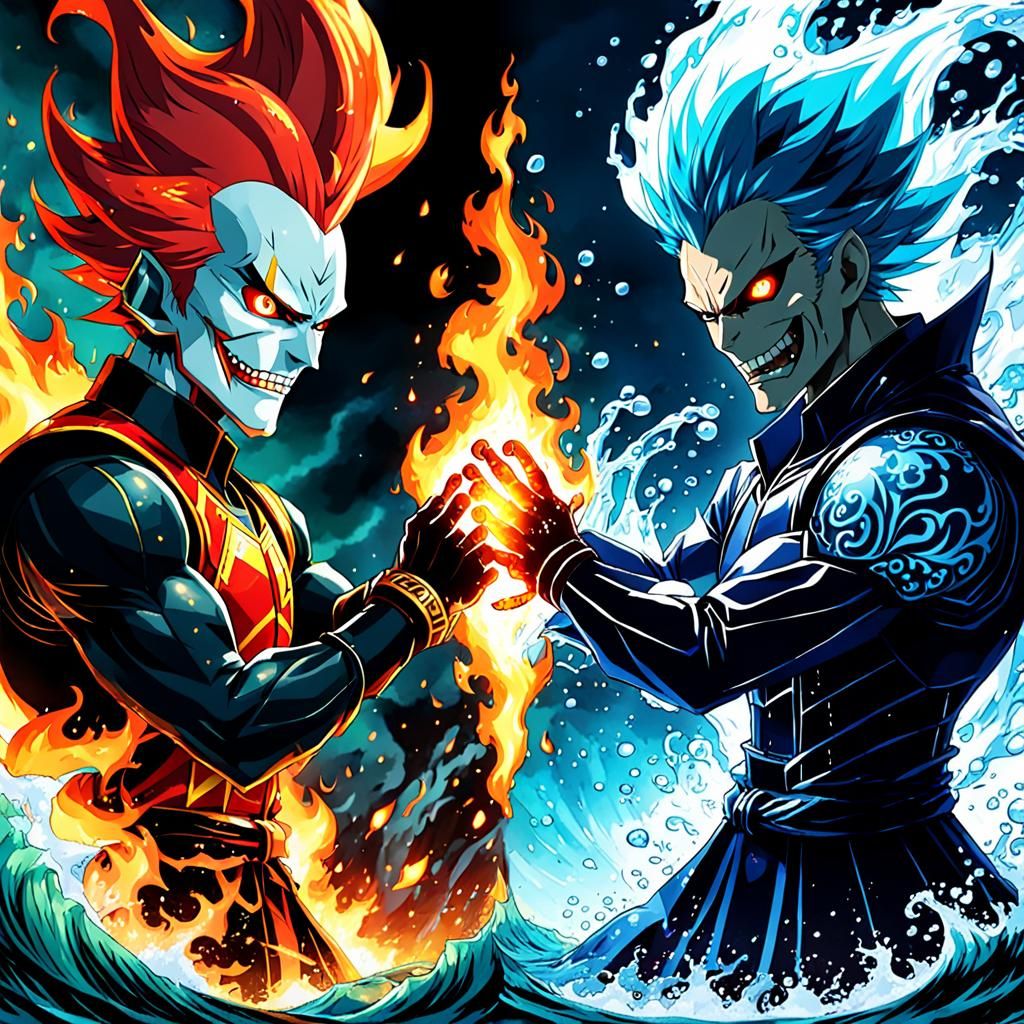 Epic Anime Villain Battle: Fire vs Water