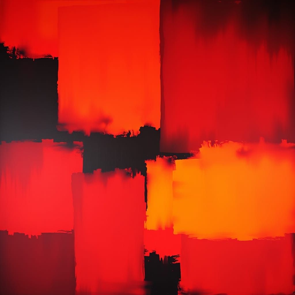 Abstract Color Fields Evoke Emotion in Rothko Style