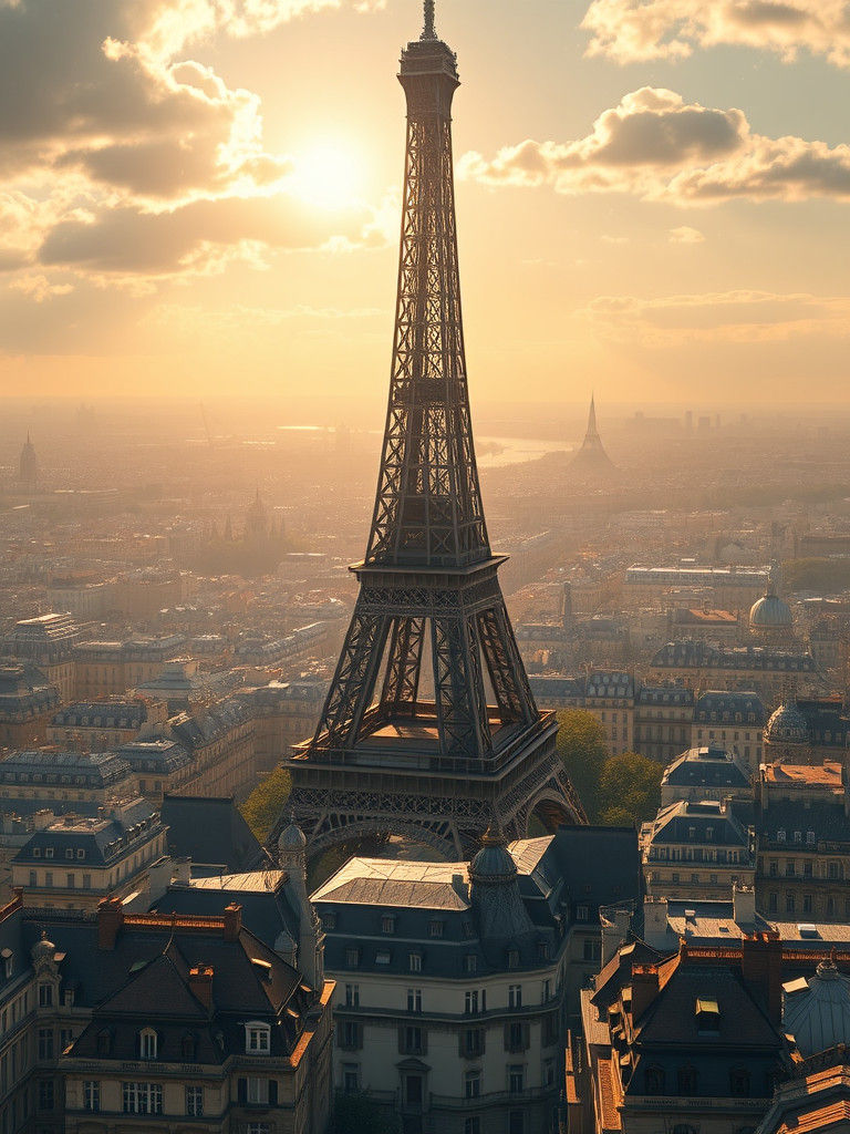 Meatball Tower Replaces Eiffel in Paris Cityscape