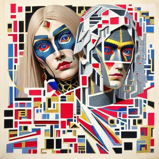 Detailed Portrait in Maximalist Style