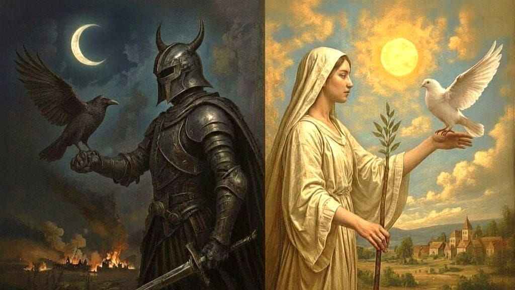 Abstract Black Plate in Flat Style